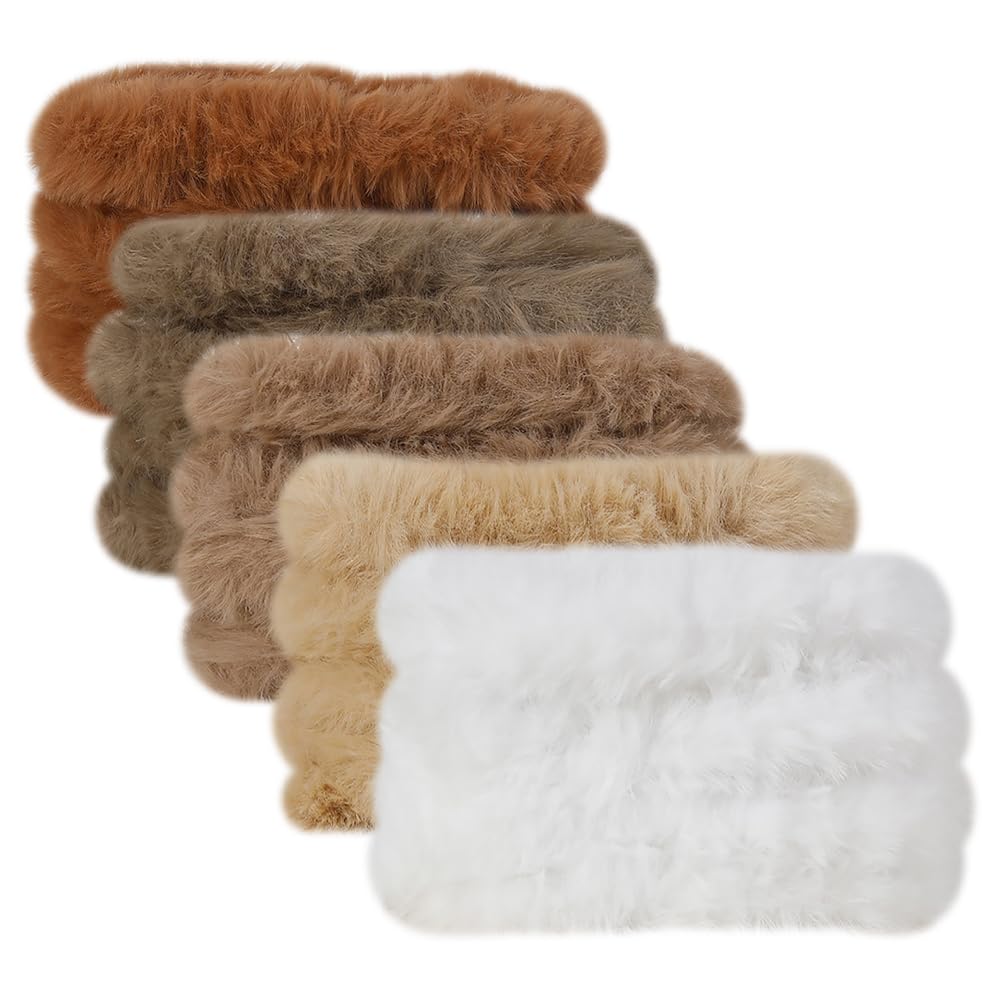 JIHUOO 5 Pcs 20mm x 1 Meter Extra Large Craft Pipe Cleaners Extra Fluffy Chenille Stems Giant Pipecleaners Long Soft Pipe Cleaner Stems Fuzzy Chenille Sticks for DIY Art Projects