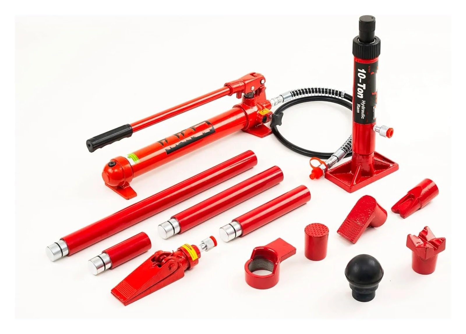 sollevatore auto Martinetto idraulico Porta Power da 10 tonnellate, jack multifunzionale combinato idraulico aggiornato per riparazioni auto sollevatore