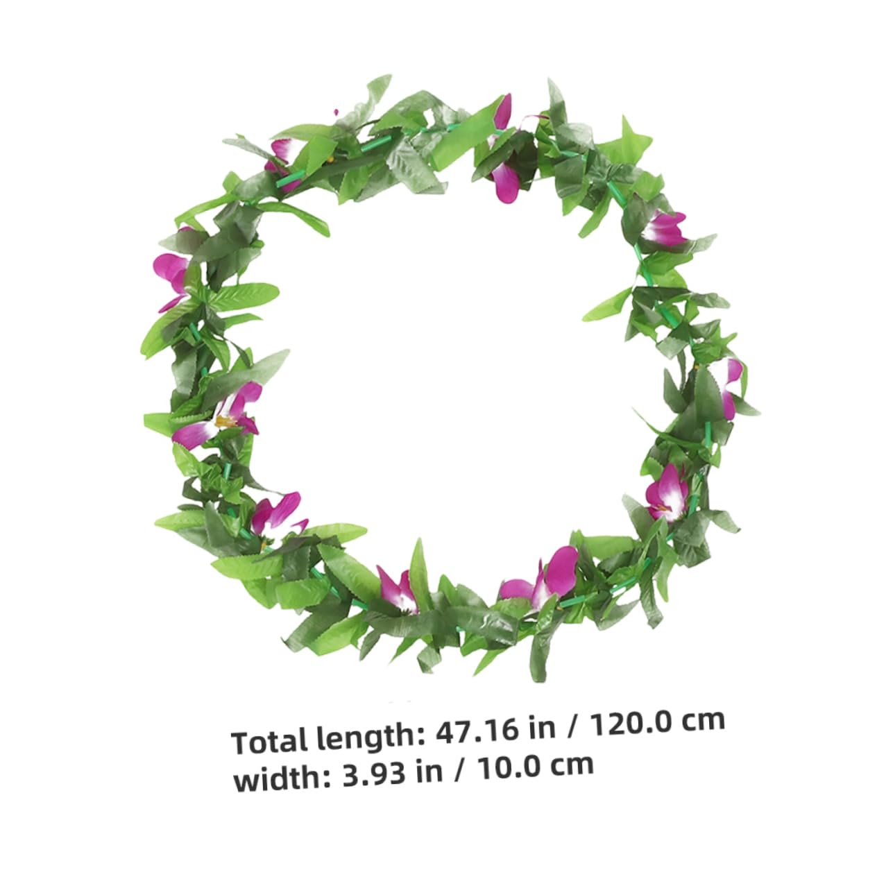 SOLUSTRE 12pezzi Hawaiane di Fiori Tropicali di Collane Festive Foglie Verdi per Decorazioni di Feste Luau Vacanze in Spiaggia e Feste Estive in Piscina