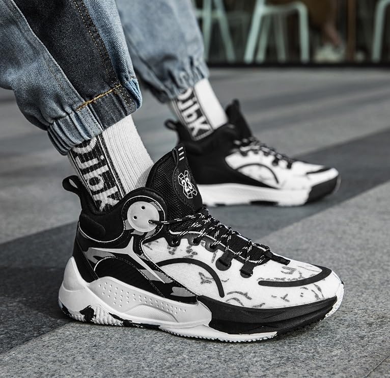 Zapatillas de Baloncesto Unisex con amortiguación, Rebote, Antideslizantes, Resistentes al Desgaste, Botas Entrenamiento Deportivas Moda for Parejas Zapatos para Caminar
