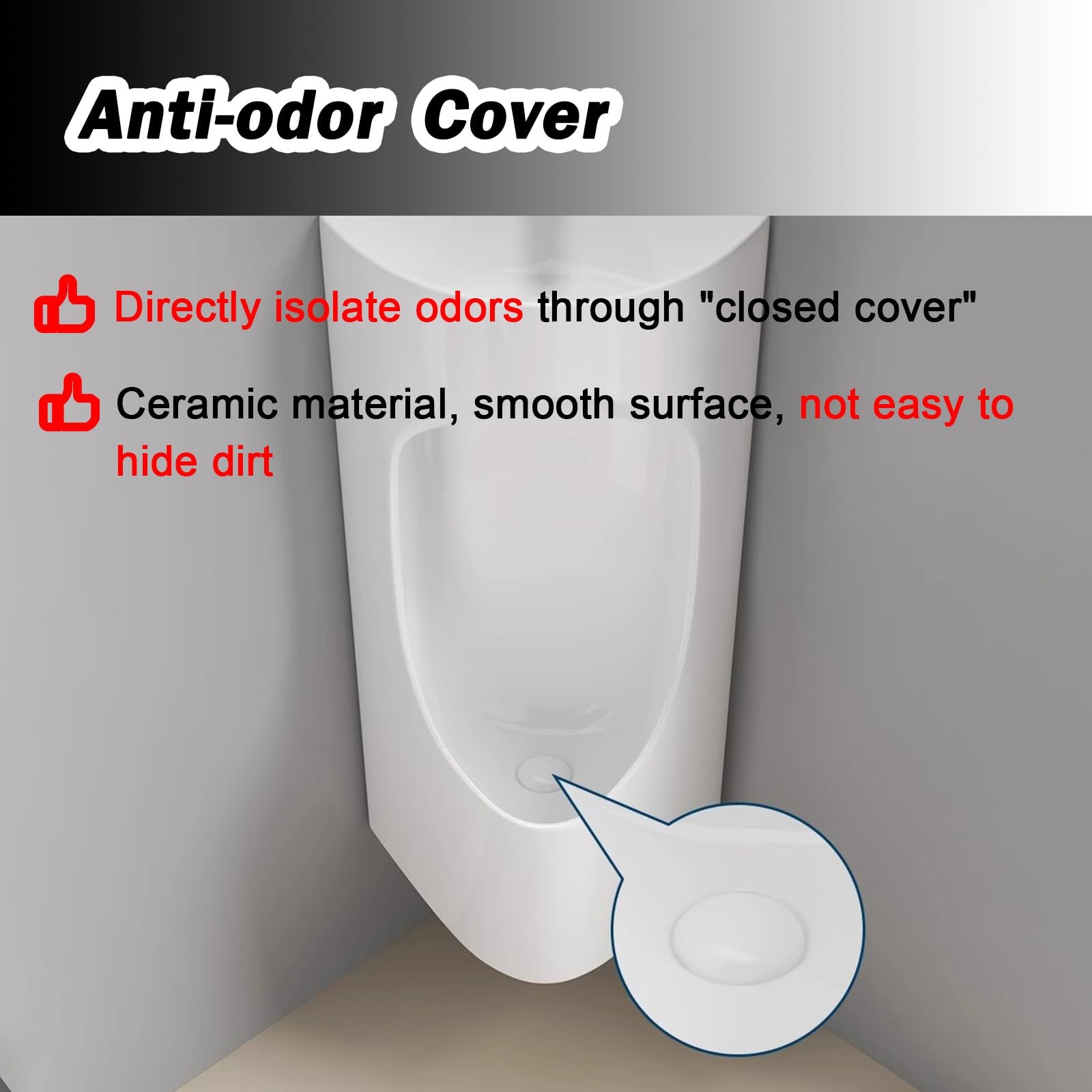 Urinario de pared para hombre con lavabo, urinarios de esquina de cerámica fáciles de limpiar para hombres, para garaje/sótano/escuelas/estudio