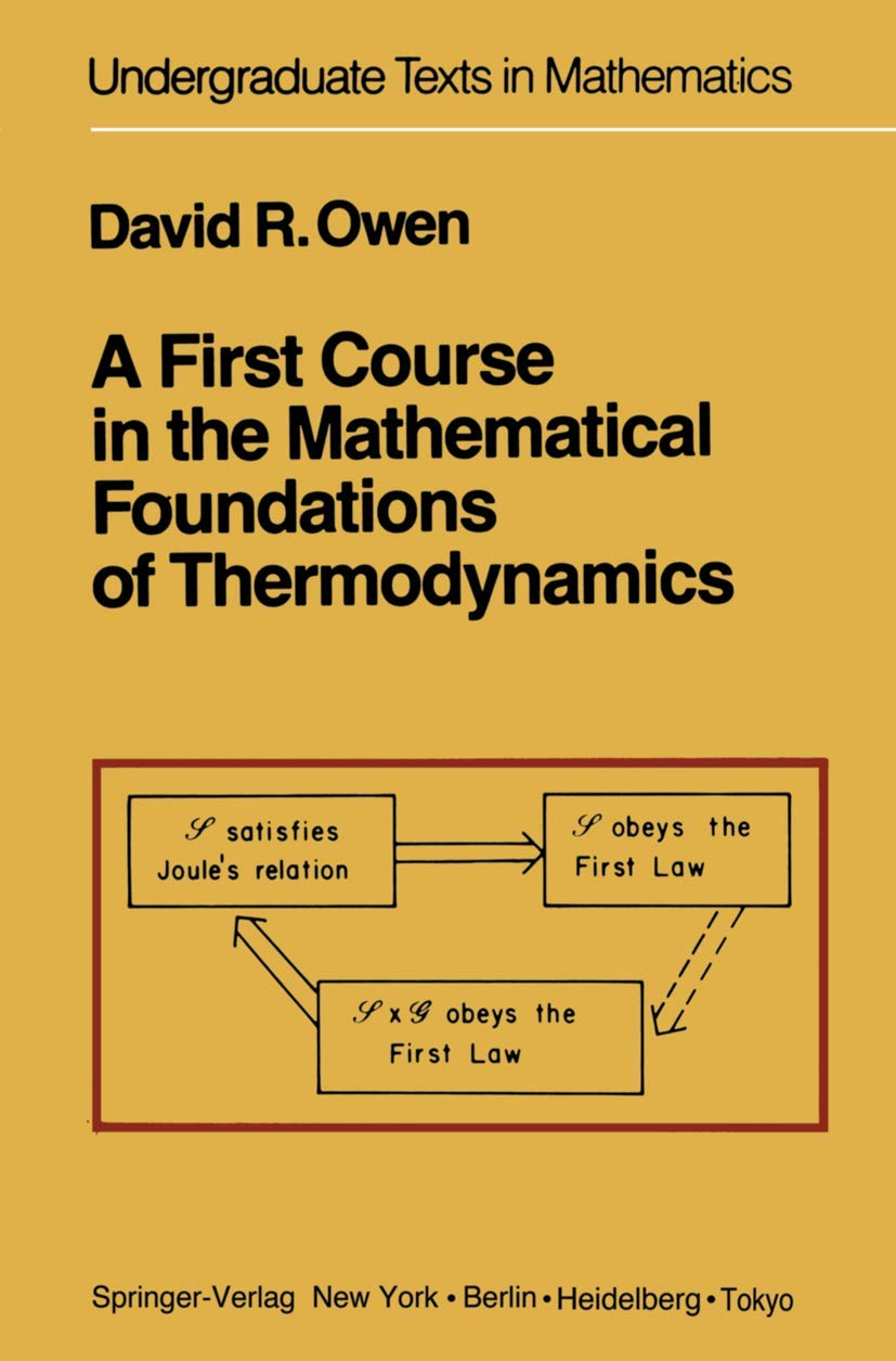 A First Course in the Mathematical Foundations of Thermodynamics (Undergraduate Texts in Mathematics)