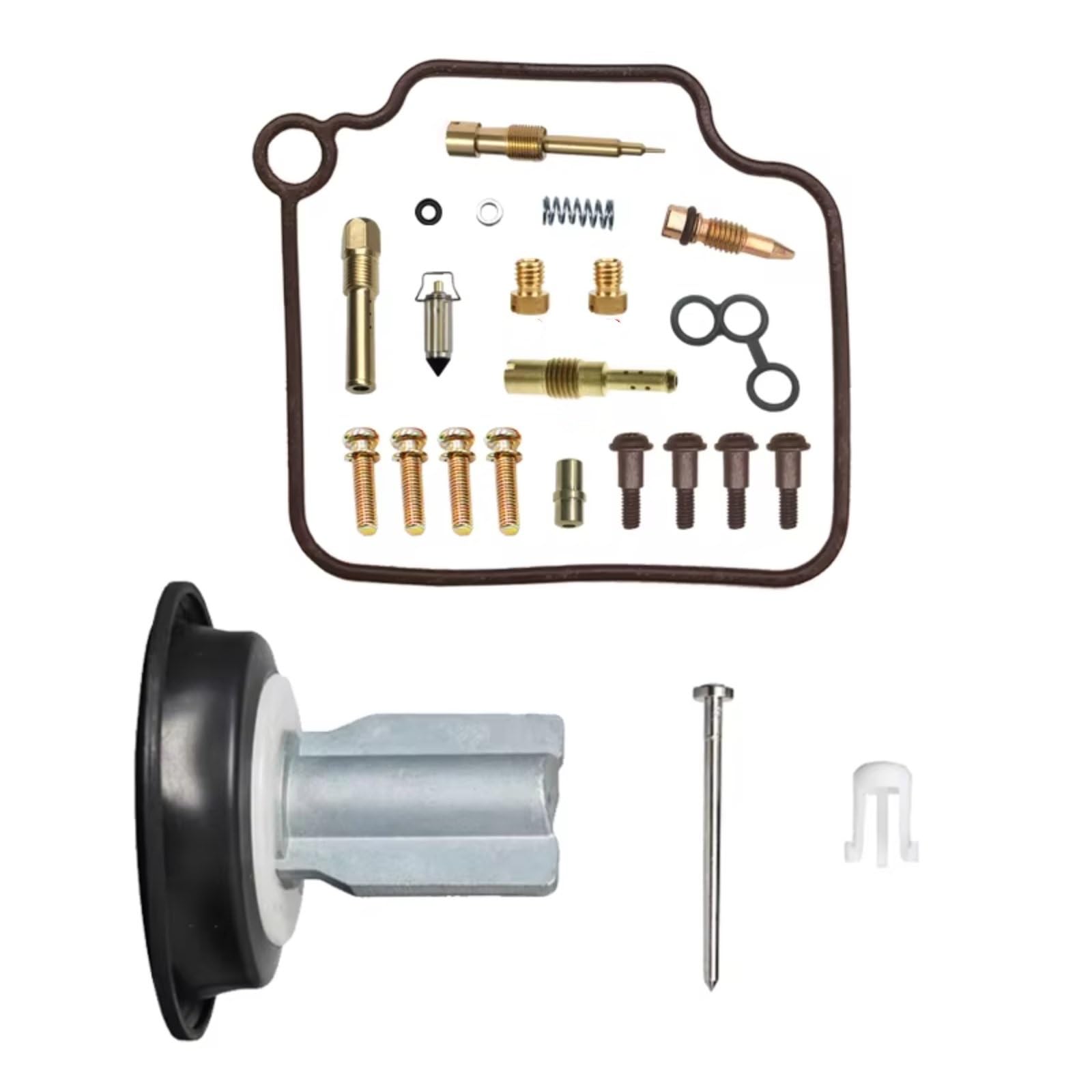 Compatible con Piaggio para 125 para BYQ125T Kit De Reconstrucción De Carburador Membrana Deslizante De Diafragma Válvula De Aguja Sellado De Junta Piezas Repuesto(Type 7)