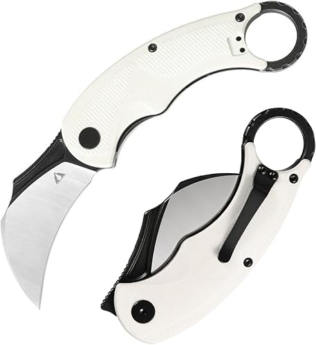 CMB - Navaja de bolsillo plegable con diseño de halcón, japonés, AUS-10, acero G10, mango táctico, supervivencia, campamento, exteriores, CMB-C01G