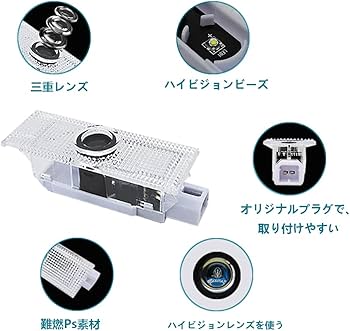 Maserati 純正LEDカーテシーライト Amazon.co.jp: マセラティカーテシランプ レーザーロゴライト