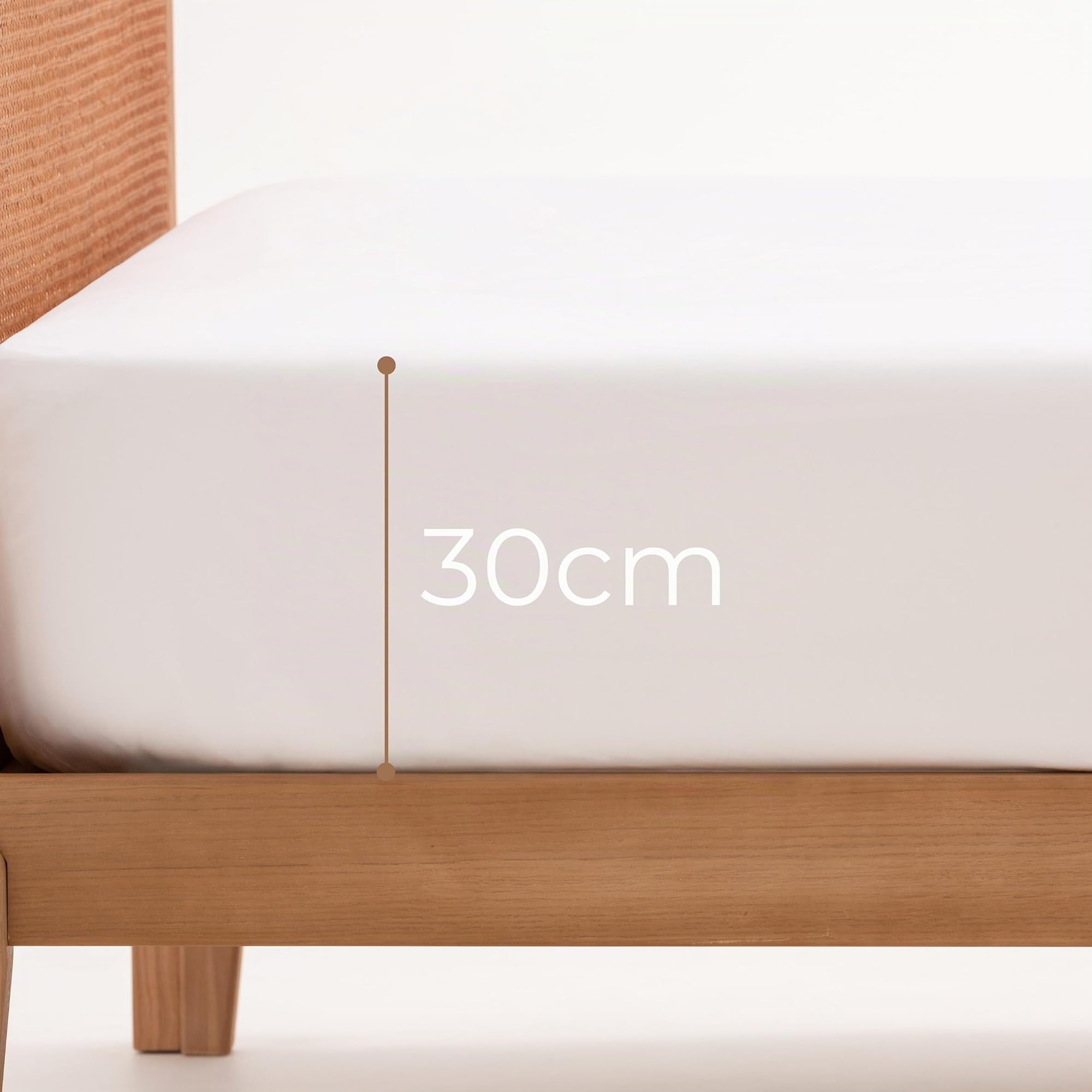 Hönia Juego Sábanas 90x190/200 cm, Algodón Orgánico Percale 270TC, Blanco | Tacto Fresco, Natural y Transpirable | Certificación GOTS | 3 Piezas: Encimera, Bajera Ajustable y Funda de Almohada