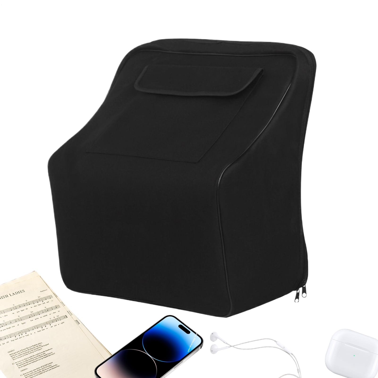 -Tasche, gepolsterter Instrumentenkoffer, Musikausrüstungstasche, geräumige und sichere Aufbewahrung, robuster und wasserdichter Stoff, 51 x 49 x 19 cm, für Anfänger und Enthusiasten