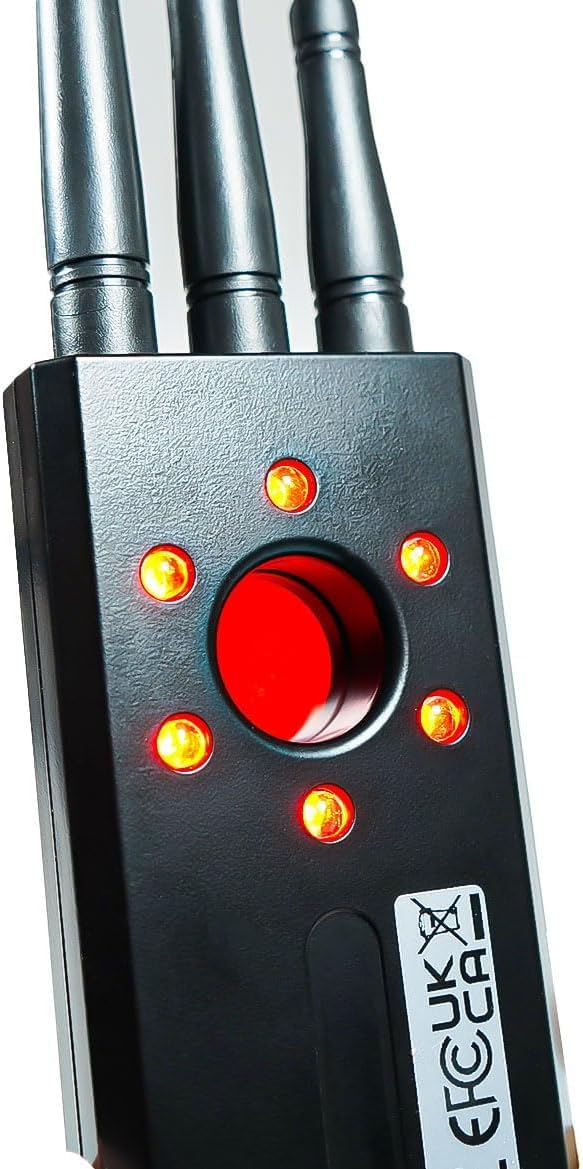 Rilevatore Microspie, Rilevatore Telecamere Nascoste e Tracker GPS, Rilevatore Anti Spia con 3 Modalità Professionale (T16 CHEEK H6)