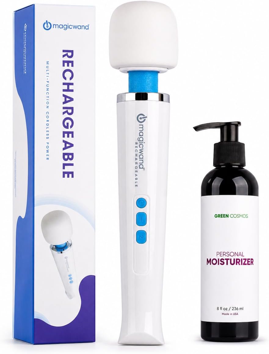Magic Wand Rechargeable with Green Cosmos Personal Moisturizer - 8 oz