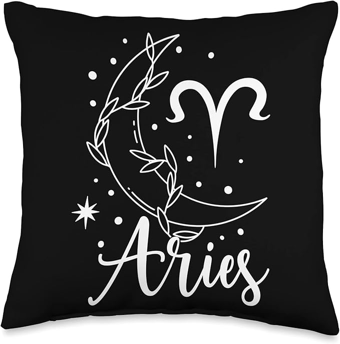 Aries Zodiac Sign Aries Birthday Aries Astrology Throw Pillow