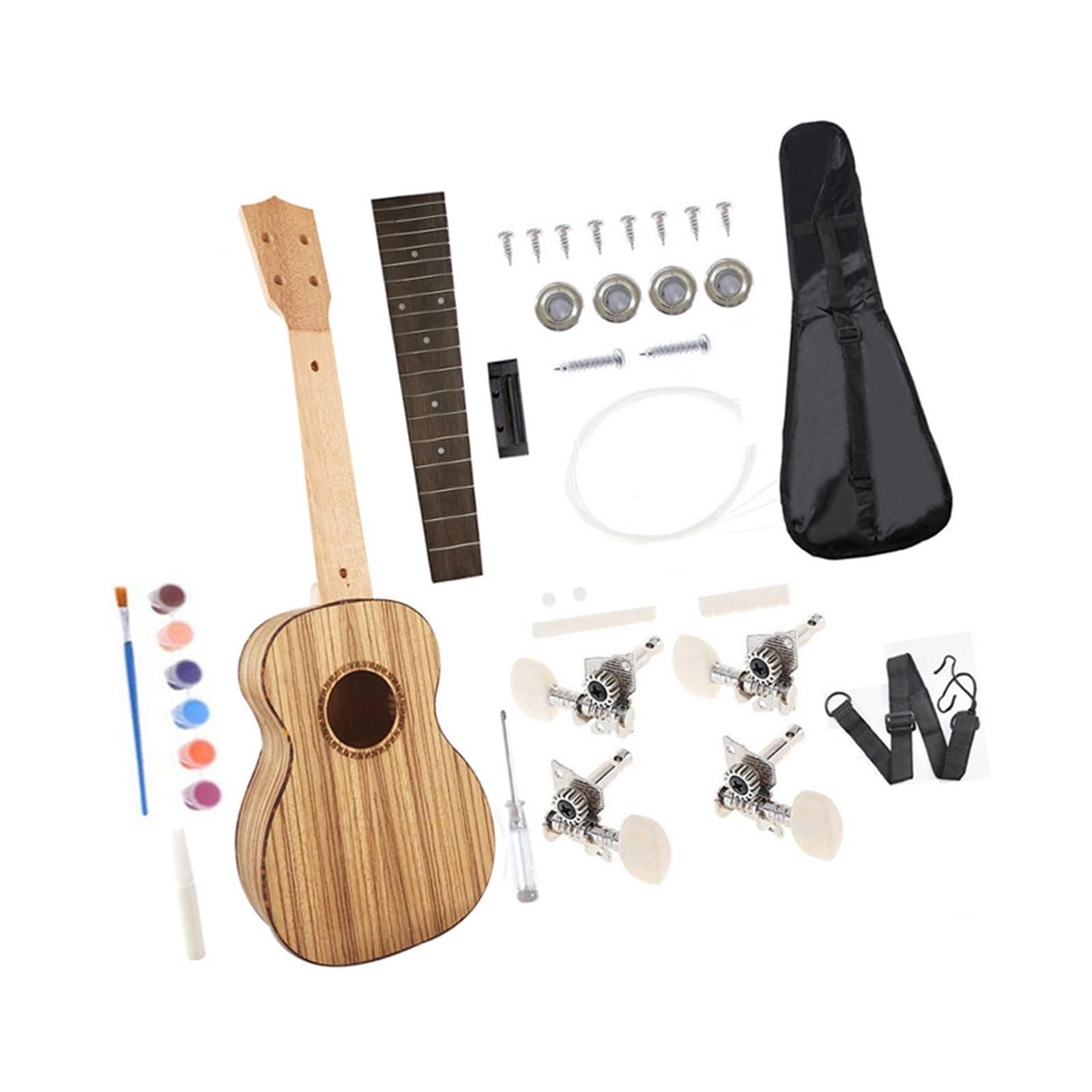 DIY Ukulele Ręcznie Zmontuj Małą Drewnianą Gitarę Ukulele Dla Dorosłych | Ukulele(Type 10)