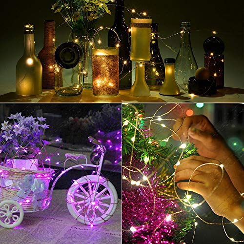 BAIHUAXIN Cordão de luzes LED, luzes de fada, luzes estreladas, 100 LEDs de fio de cobre, luzes deco