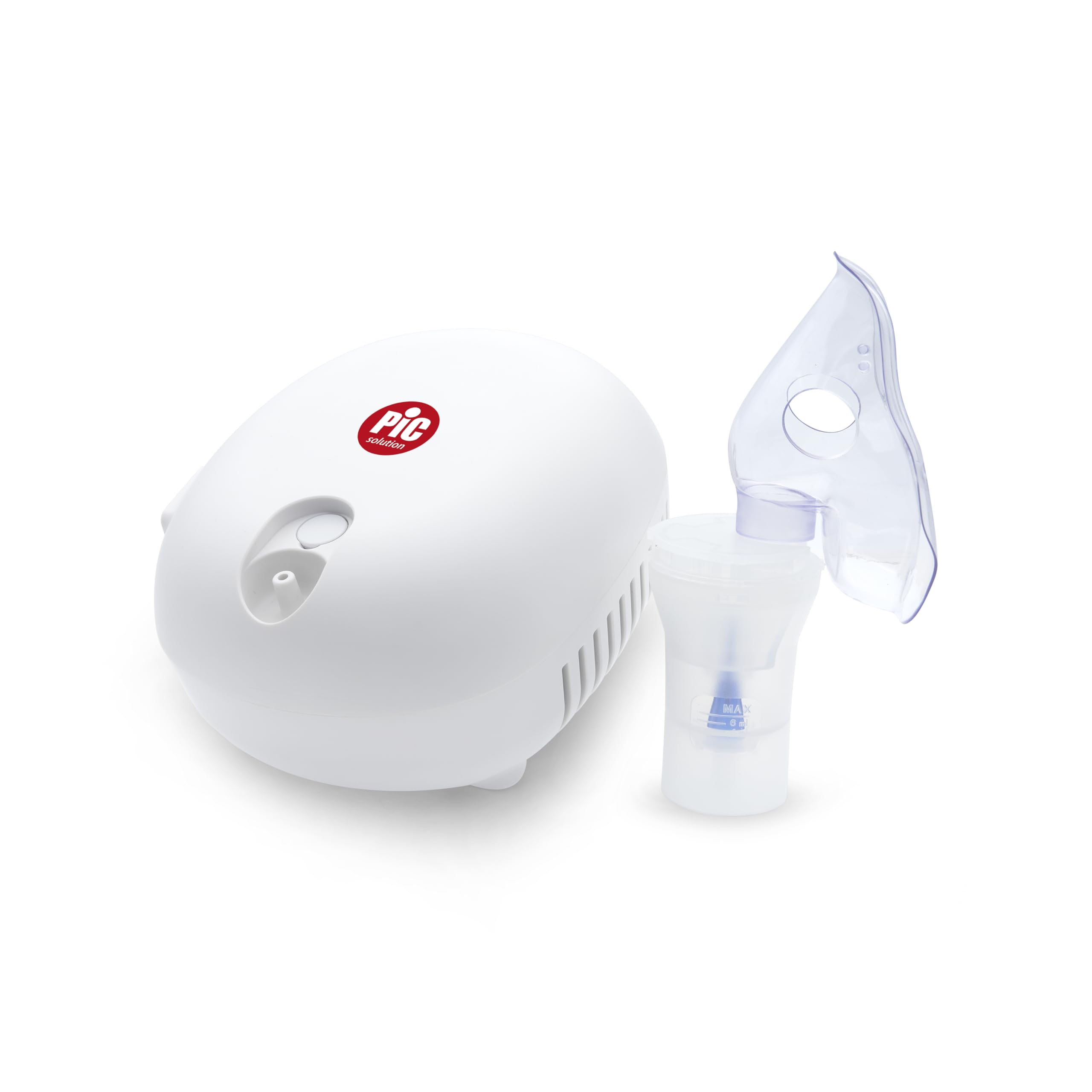 Pic Solution AirCube2 Aerosol a Pistone Silezioso, per Trattamento di Aerosol Terapia, Completo di Accessori, Bianco