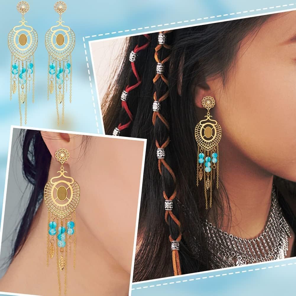 UNICRAFTALE 20pcs Golden Flower Stud Earring Findings 304 Stainless Steel Filigree Ear Stud Component with Loop Butterfly Stoppers Ear Nuts 0.7mm Pin Earring for Jewelry Making 16x14mm, Hole 1mm - Image 6