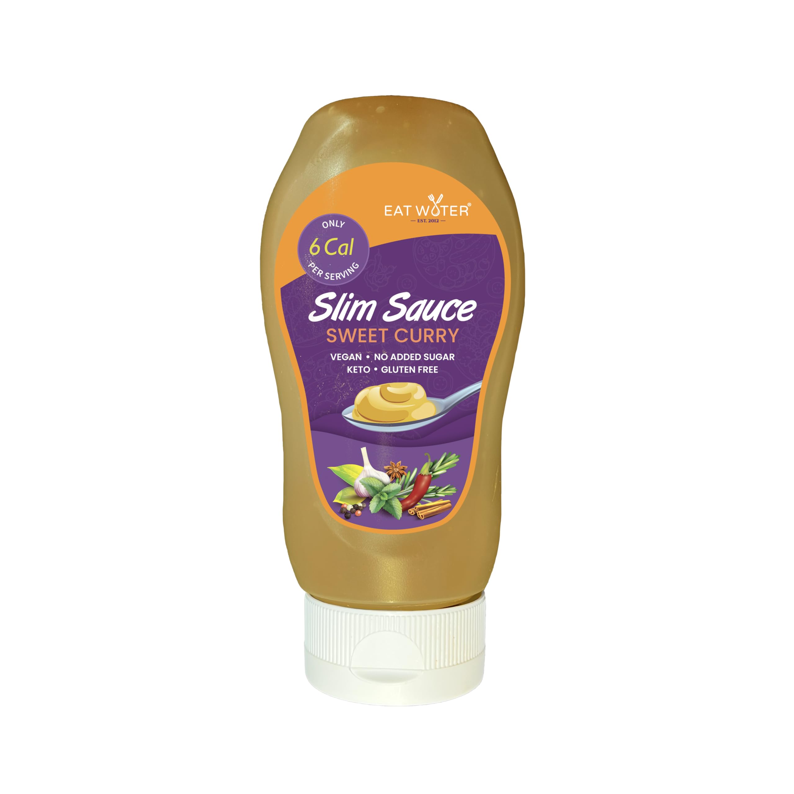 Slim Sauce Sweet Curry 300ml | Low Calorie & Sugar Free Sauce | Vegan & Gluten Free Curry Condiment | Keto Friendly Stir Fry, Marinade & Dipping Sauce | Everyday Healthy Meal Sauce