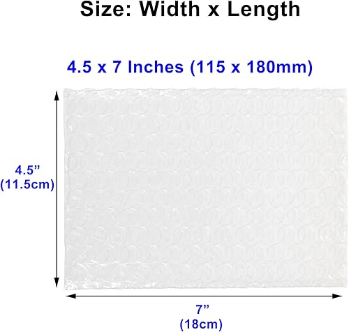 Miniatura 9 de TOJYXSY Bolsas de burbujas de polietileno transparente, 100 unidades de 5.5 x 6 pulgadas (5.512 x 5.906 in) de plástico, bolsas de amortiguación de