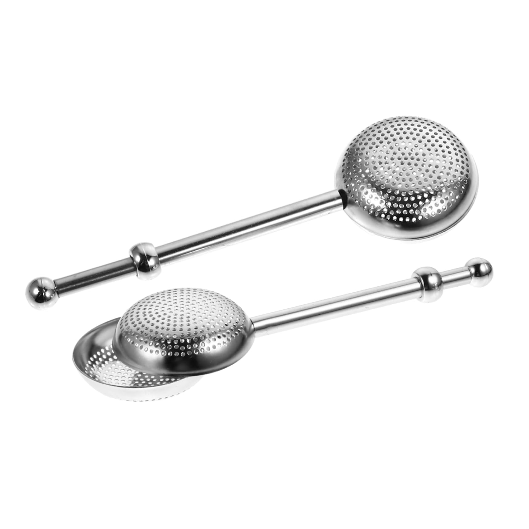Ciieeo Set of 2 Ball Tea Strainers Long Handle Stainless Steel Tea Infuser Random Style