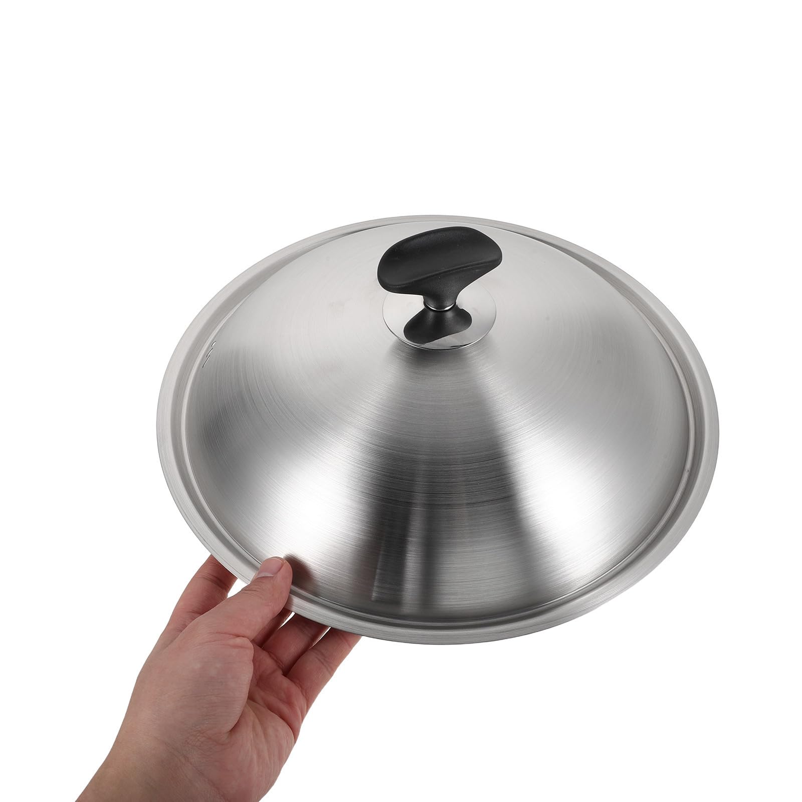 Kichvoe Coperchio per Pentola in Acciaio Inossidabile 30 Cm, Resistente alla Deformazione, Manico a Pomello, Adatto per Cucina e Pentole Domestiche