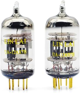 LINLAI Golden Feet UA-12AX7B High-mu Twin Triode Vacuum Hifi Valve Electronic Tube for Class Pairing Audio Amplifier Replaced By ECC83