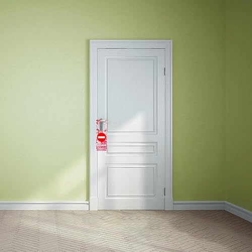 Miniatura 5 de Vacant Occupied Hanger Sign, paquete de 2, diseño de flores de doble cara, letrero para colgar puerta para el hogar, baño, oficina, estudio,