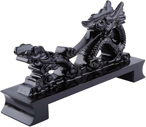 Soporte de exhibición de espada samurai de escritorio de madera maciza en forma de dragón chino, soporte de Katana Wakizashi de tamaño pequeño
