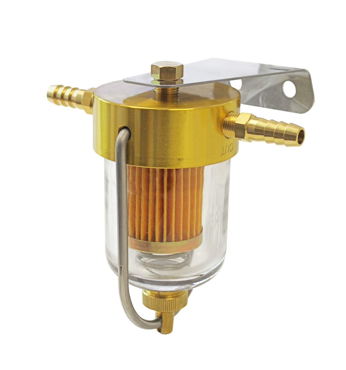 2x Ersatzfilter für Messing Kraftstofffilter Brass Fuel Filter Benzin Kraftstoff Benzinfilter Ersatzteil Boot Außenborder Kartusche