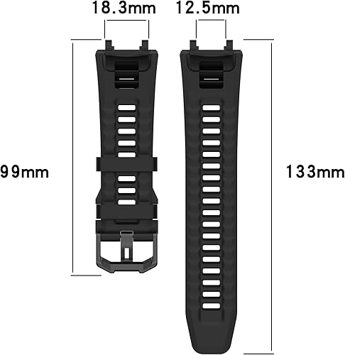 Miniatura 2 de BabyValley Paquete de 4 correas de reloj compatibles con Amazfit T-Rex 2, correas de repuesto ajustables de silicona suave para reloj inteligente