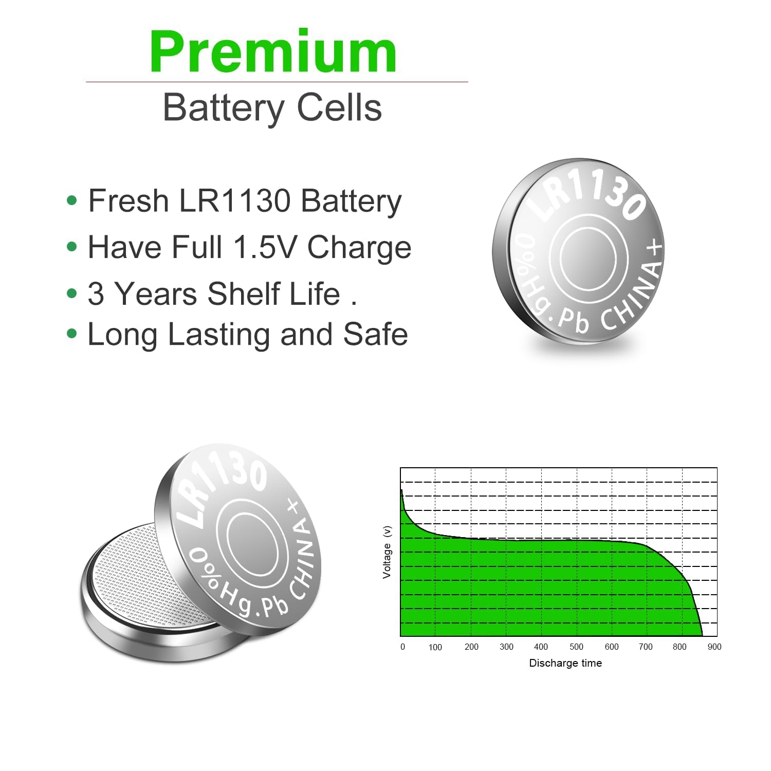 Confezione Da 40 Pacchi Batteria Alcalina Batteria A Bottone Ag10 Lr54 Lr1130 389 1 5v Confezione Da 40 Batterie - Foto 4
