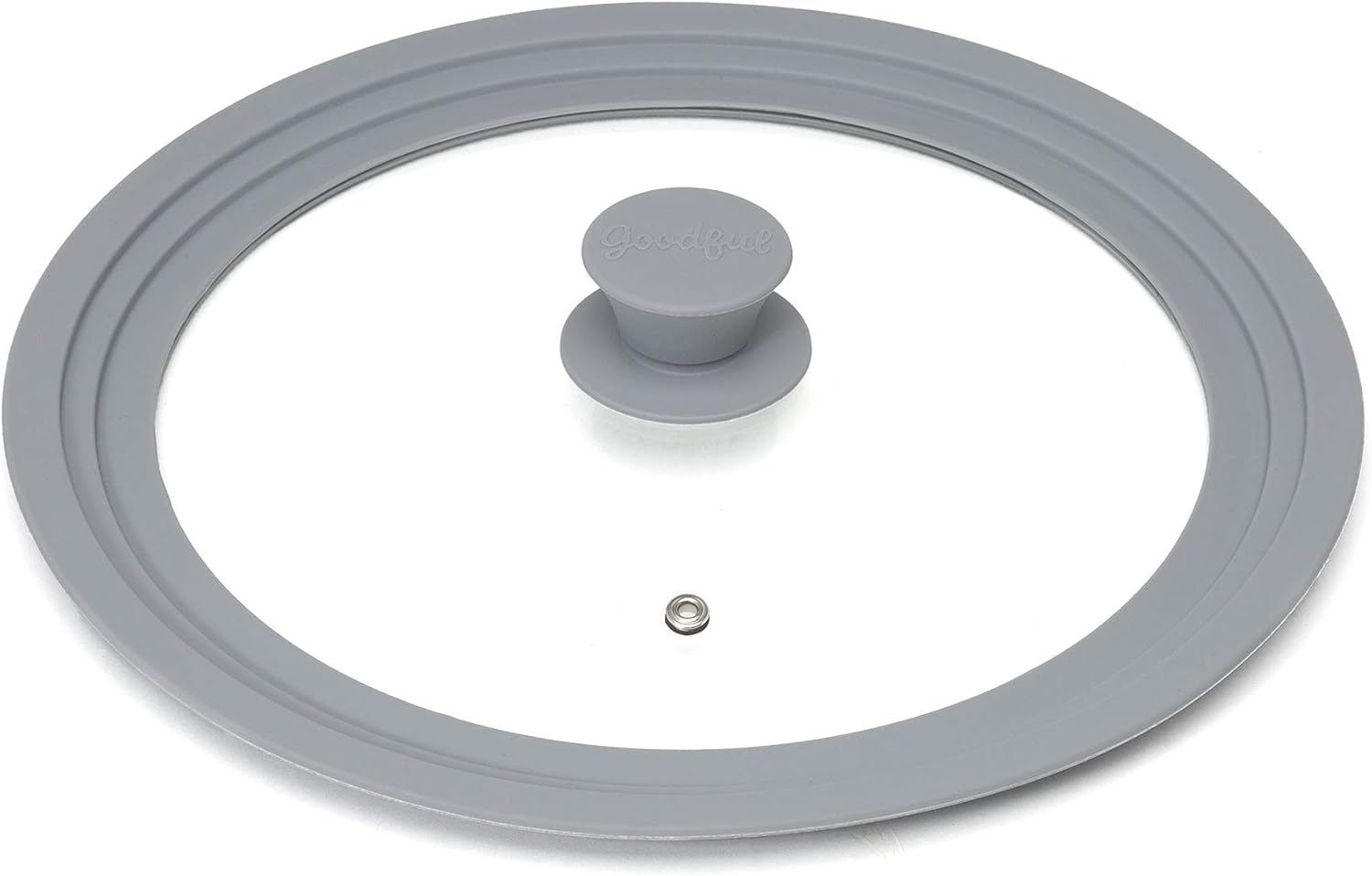 Goodful Universal Lid for Pots, Pans and Skillets, Tempered Glass Steam Vented, Graduated Silicone Rim Fits 9.5" to 12" Cookware, Replacement Top, Large, Black : Everything Else