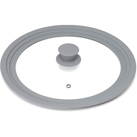 Amazon Com Tapa Universal Para Ollas Sartenes Y Sartenes Vidrio Templado Con Borde De Silicona Resistente Al Calor Para Utensilios De Cocina De 10 5 11 Y 12 De Diametro Color Negro