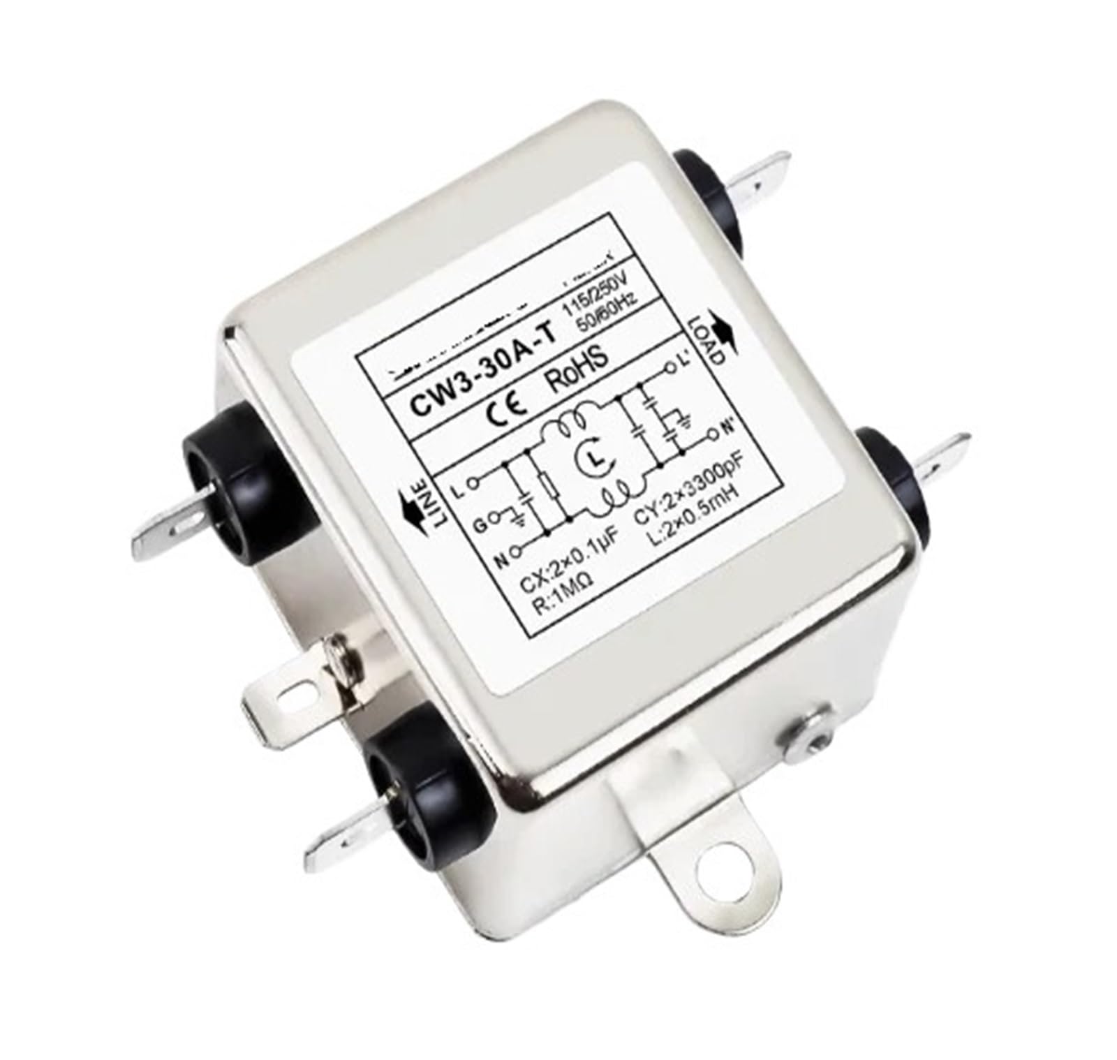 MBPAIHOP CW3-30A-T anti-interference power filter AC220V circuit audio purifier dual terminal desktop