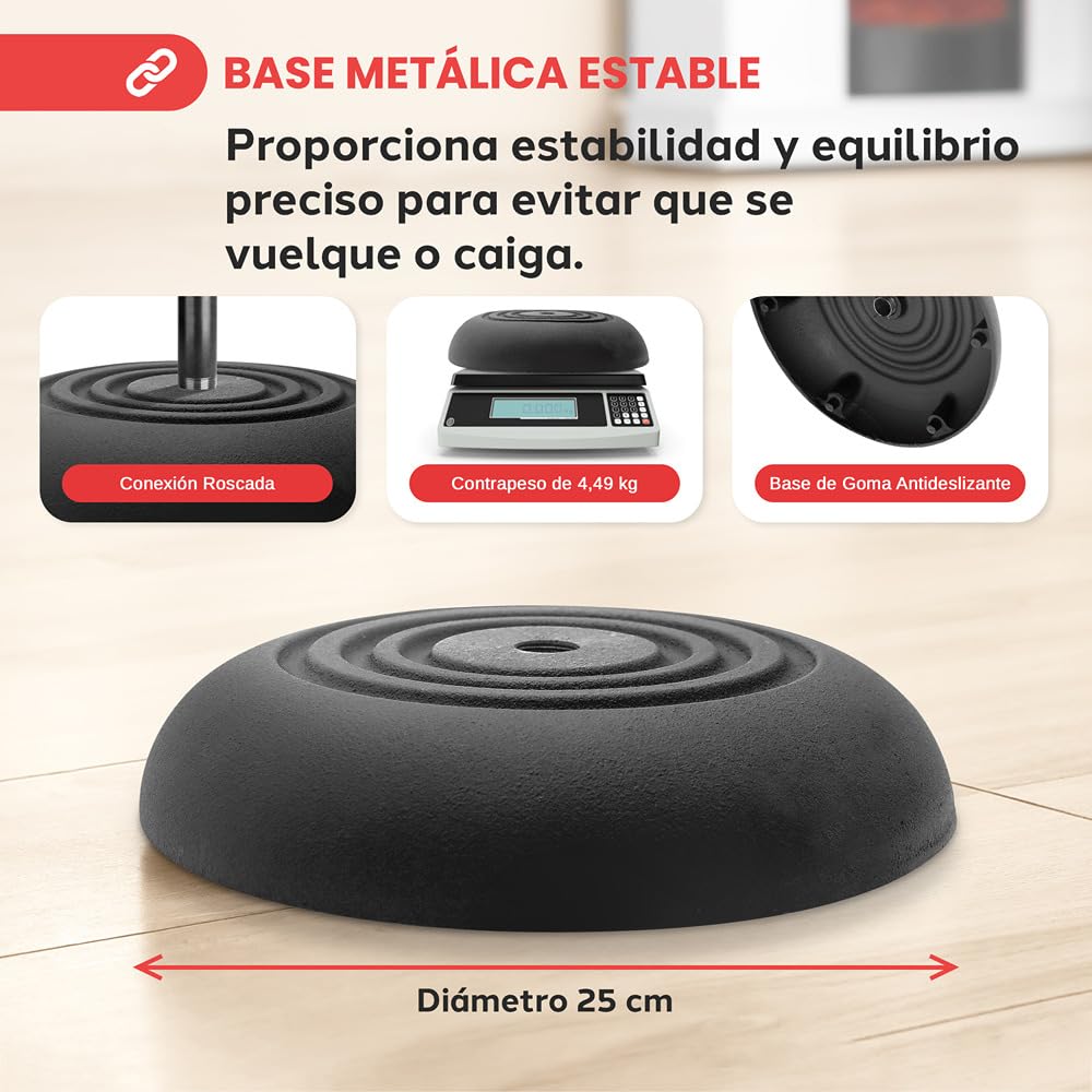 Pyle Soporte de Microfono, Altura Ajustable, Universal, Compacto, Liviano, Clip para Mic, Base de Goma