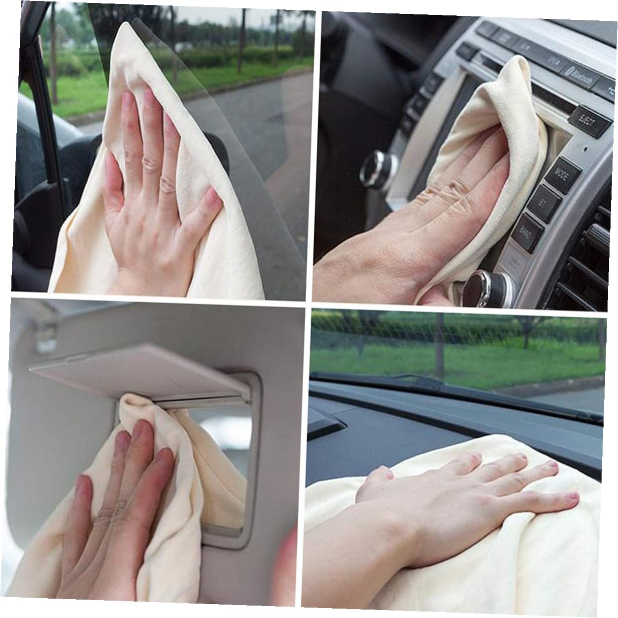 UPKOCH Chamois Car Cleaning Cloth 60x90cm Auto Wash Towel Natural Drying Car Accessory Soft Absorbent Cloth for Vehicle Care