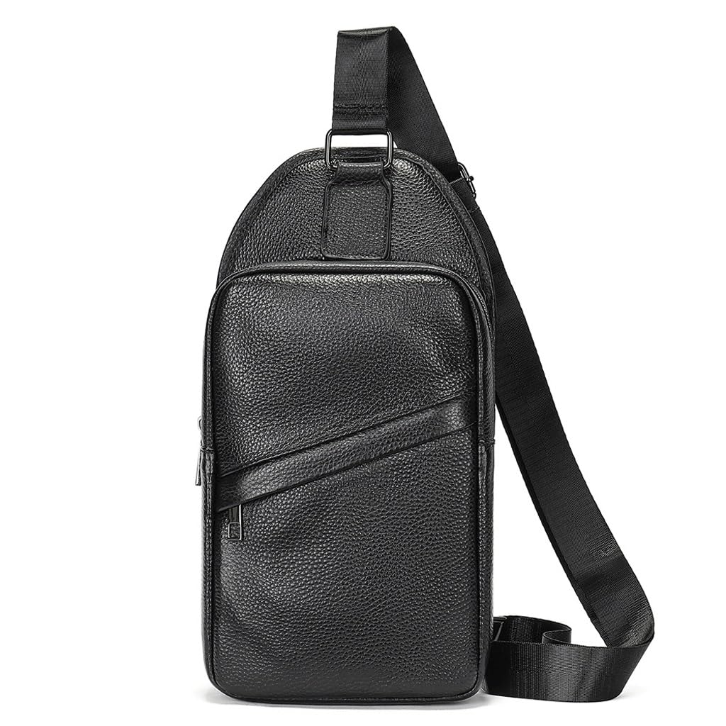 Sac de poitrine ergonomique avec sangle ajustable, sacoche croisée imperméable multi-poches