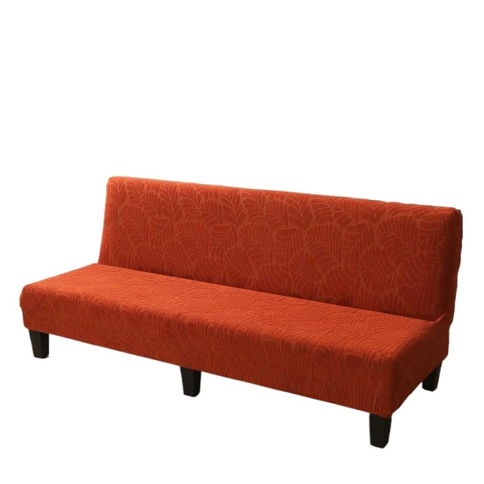 DHYUACN Armless Sofa Slipcover Armless Sofa Bed Cover Stretch Protector Spandex Jacquard Fabric Covers(Color 6,M)