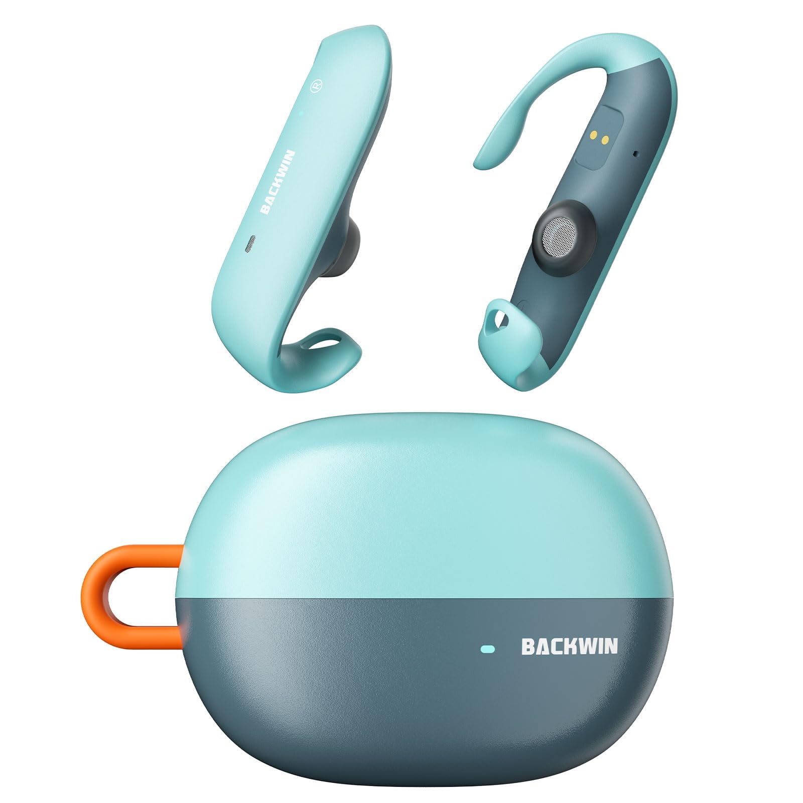 Open-Ear Headphones,True Wireless Bluetooth Earphones (Cyan)-image-22