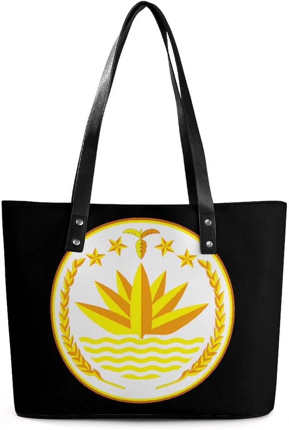 National Emblem of Bangladesh Women's Satchel Handbags Tote Shoulder Bag Purses for Travel Shopping Work