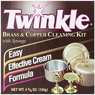 Twinkle Brass & Copper Cleaning Kit, Easy Effective Cream Formula, 4.38-Ounce (Pack of 2)
