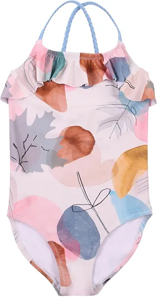 Cadocado Baby Swimsuit Girls' One Piece Swimwear Sling Ruffle Girls Bathing Suit Sun Protection Swim Suit UPF50+ 3Month-6Year