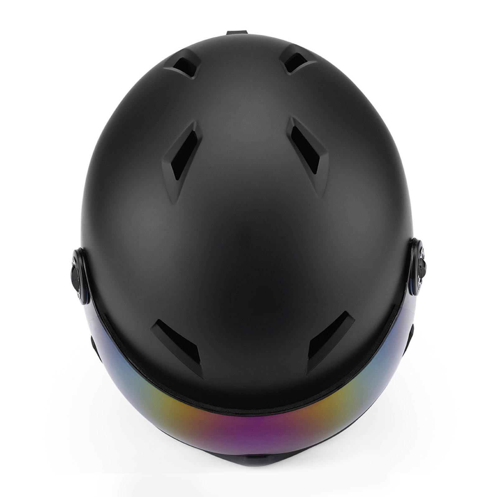 Casque de Ski, Lunettes de et Casque de Skateboard pour Sports d'hiver et activités de Plein air, Blanc, Taille XL.