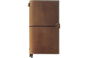 Refillable Leather Travel Notebook Organizer