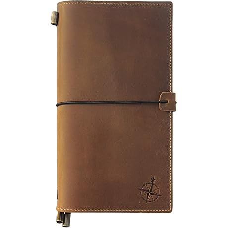 Refillable Leather Travel Notebook Organizer