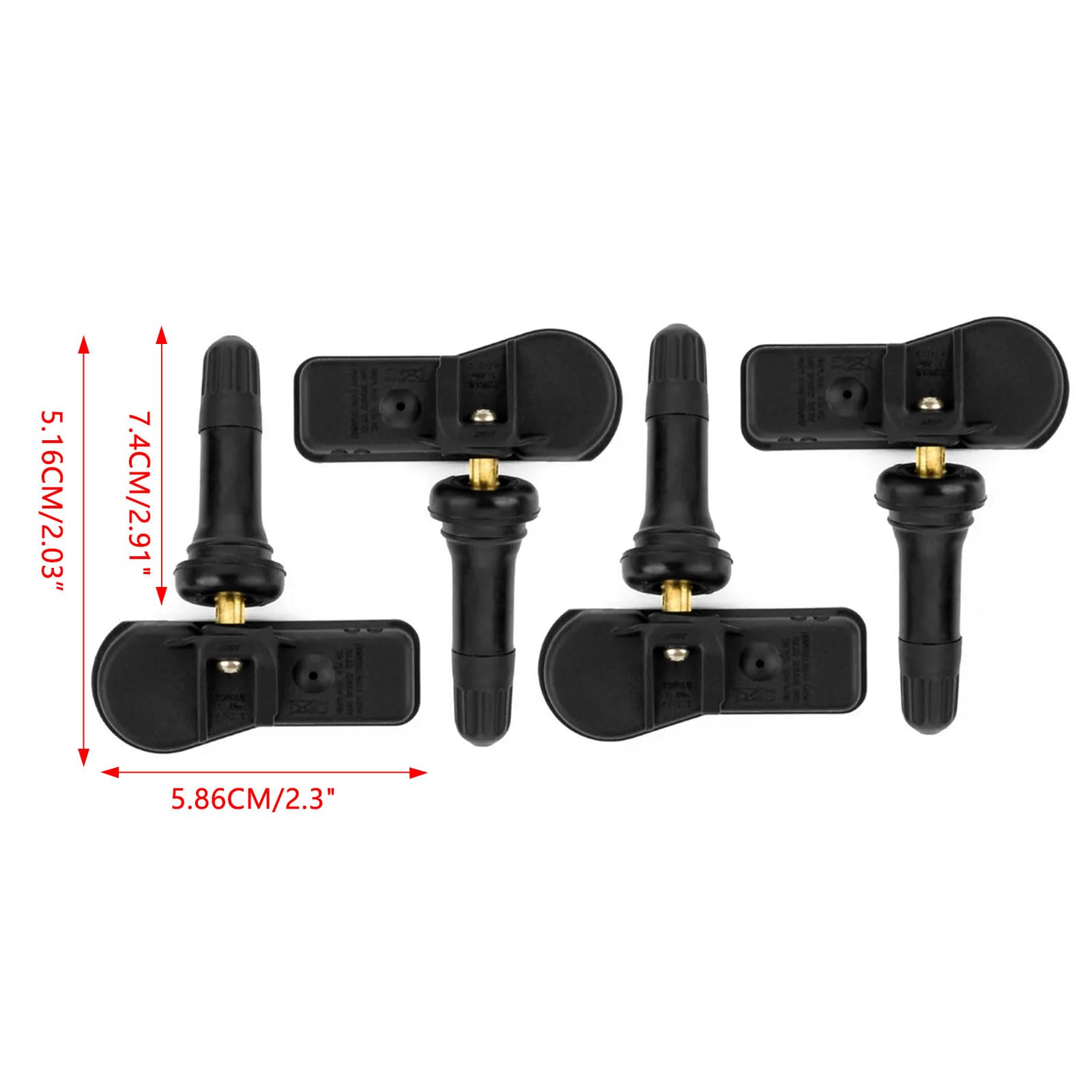 ANBOO 4 Stück Reifendrucksensor für Mercedes C/CLA/GLC/CLS/E/S/V-Klasse, TPMS Reifendruckkontrollsystem für Mercedes Vito W447 Viano W639 Vito EQV Metris, RDKS Sensor A00090500 A4479051704