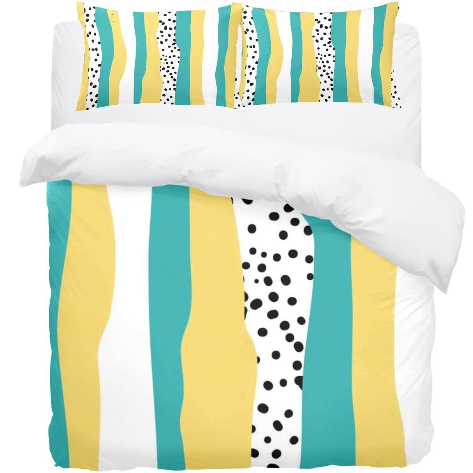 Housse de couette géométrique pour un lit double accueillant
