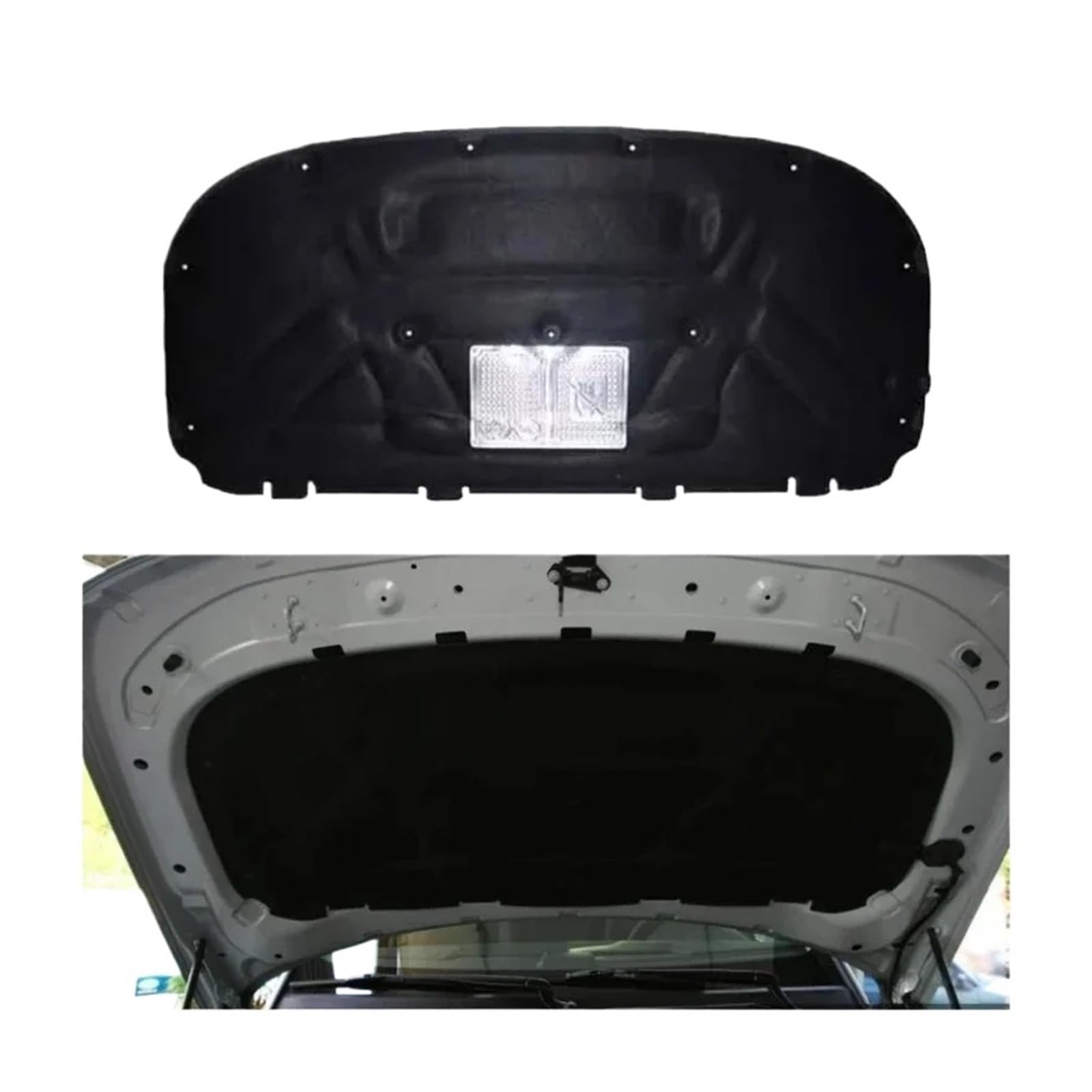 Dlkaddkgf Black Compatible For Land Rover Range Rover Sport L320 2005-2013 Car Heat Sound Insulation Cotton Front Hood Engine Firewall Mat Noise Deadener
