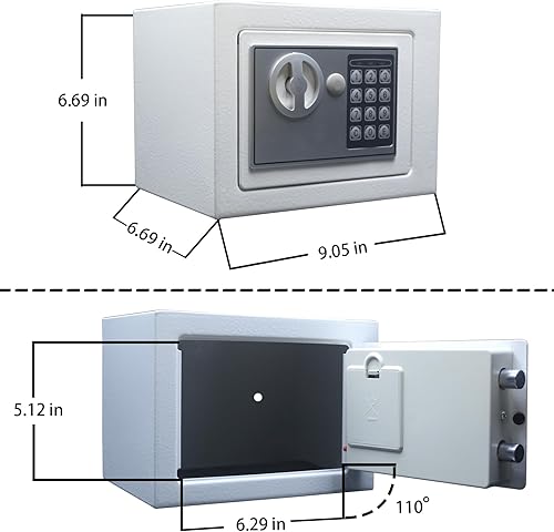 Miniatura 4 de Caja de seguridad digital electrónica con teclado de bloqueo de lujo, para el hogar, oficina, hotel, negocio, joyería, armas, efectivo,