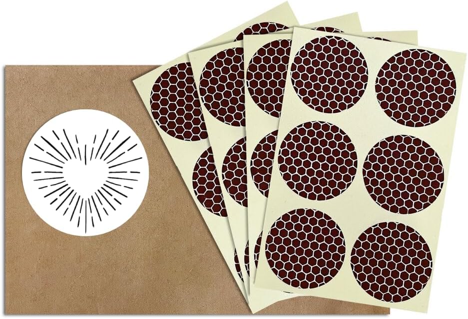 1” Circle Match Striker Stickers – 24 Pieces | Bumble/Dotted Pattern Match Strike Paper with Adhesive Pre-Cut in Circles for Easy Match Lighting | Also Available in Charcoal or Brown & Many Sizes