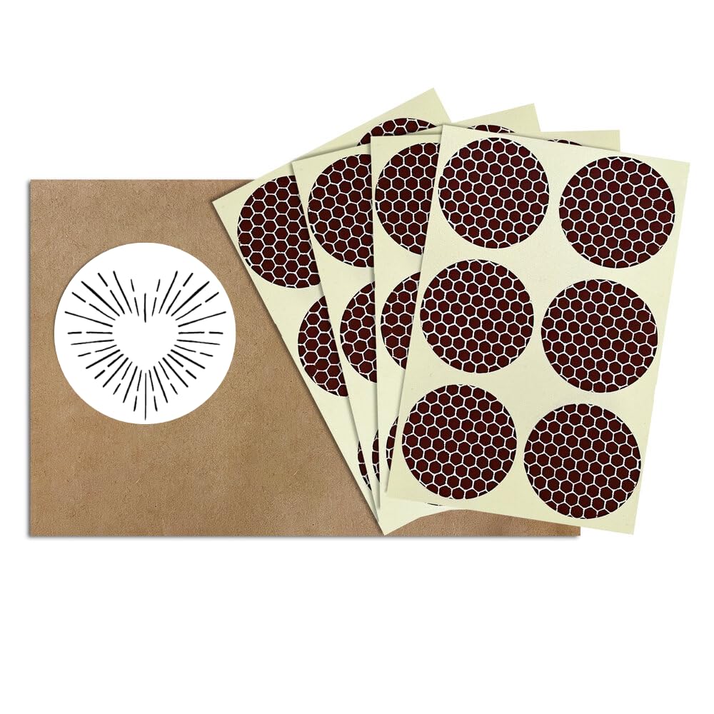 1” Circle Match Striker Stickers – 24 Pieces | Bumble/Dotted Pattern Match Strike Paper with Adhesive Pre-Cut in Circles for Easy Match Lighting | Also Available in Charcoal or Brown & Many Sizes