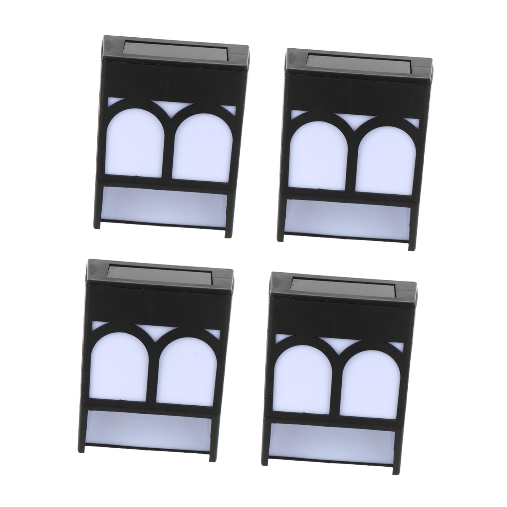 4 Stück Solar Wandleuchten LED Außenleuchten Ip65 mit ABS Kunststoff und Einfacher Installation für Hotels und Wohnhäuser