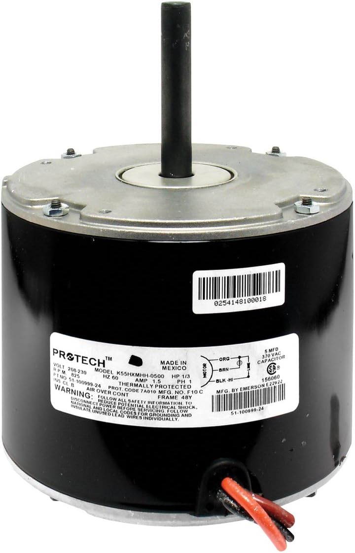 Rheem 51-102500-10 Condenser Motor 1/3 HP 208-230/1/60 825RPM 1SPD CCW